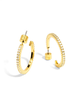 Small Pavè Hoop Earring-Gold