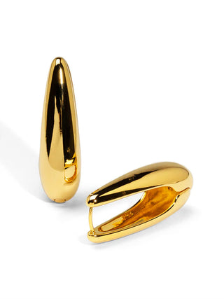 Mega Teardrop Hoop Earring-Gold