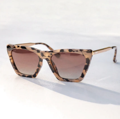 Sophia WMP Sunglasses-Beige Tortoise/Gradient Brown Lens