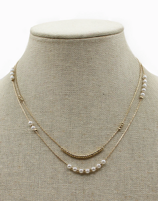 Pearl Gold Double Necklace