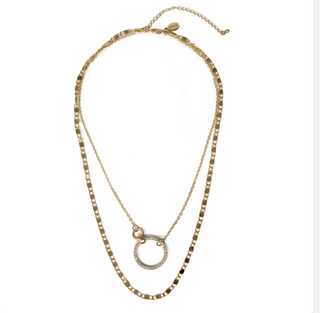 Gold Chain With Rhinestone Layered Necklace