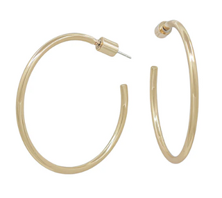 Thin Gold Hoop Earring