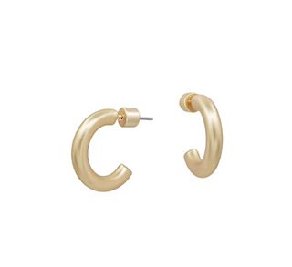 Simple Matte Gold Earring