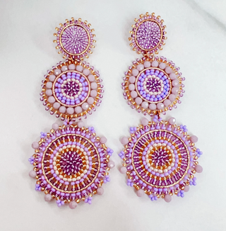 Chelsea Earrings-Purple