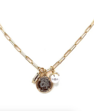 Gold Coin Charm Necklace