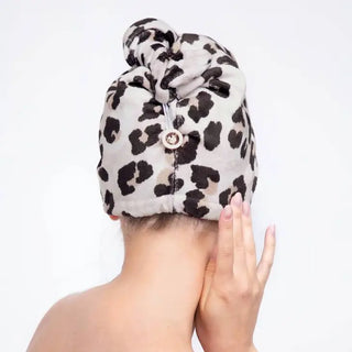 Quick Dry Hair Towel-Leopard