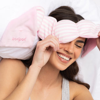 Weighted Sleep Mask - Resort Collection Pink Cabana - nodpod
