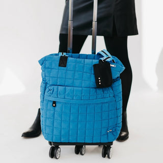 Tenley Quilted Roller Bag-Blue