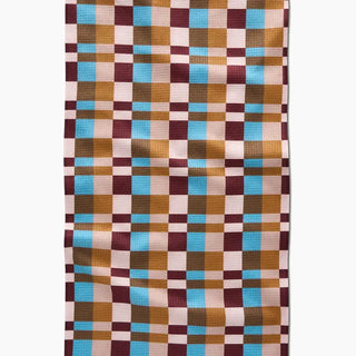 Cozy Day Checkers Tea Towel-Geometry