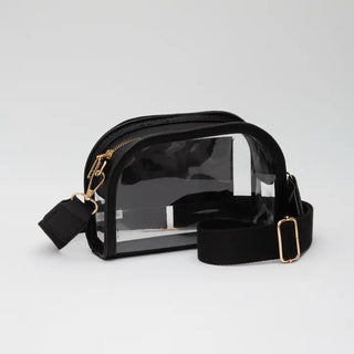 Game Day Clear Stadium Crossbody-Black