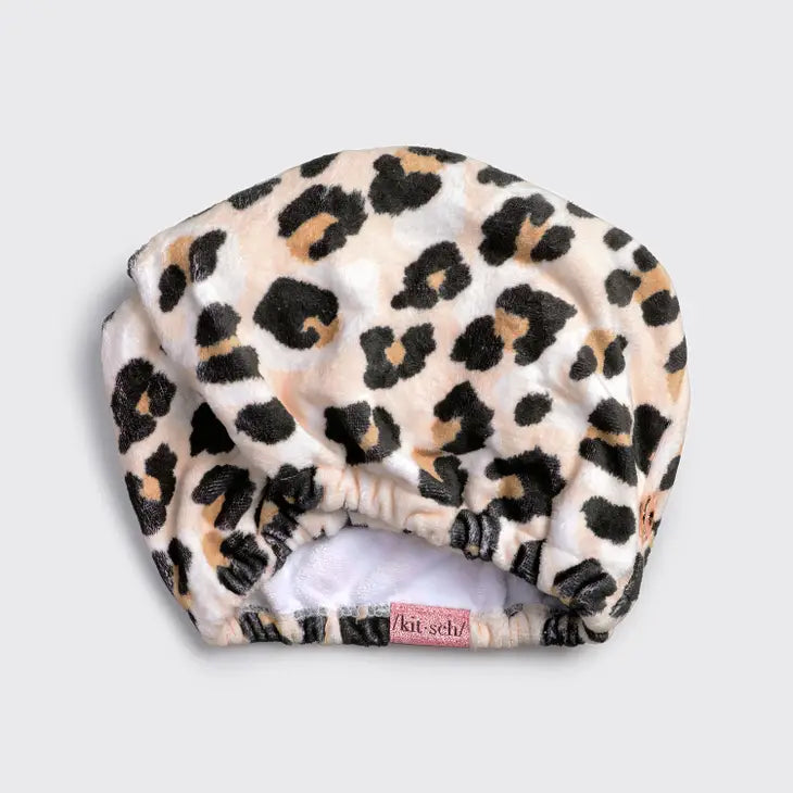 Quick Dry Hair Towel-Leopard