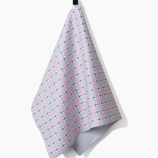 Spring Cottage Plaid Tea Towel-Geometry