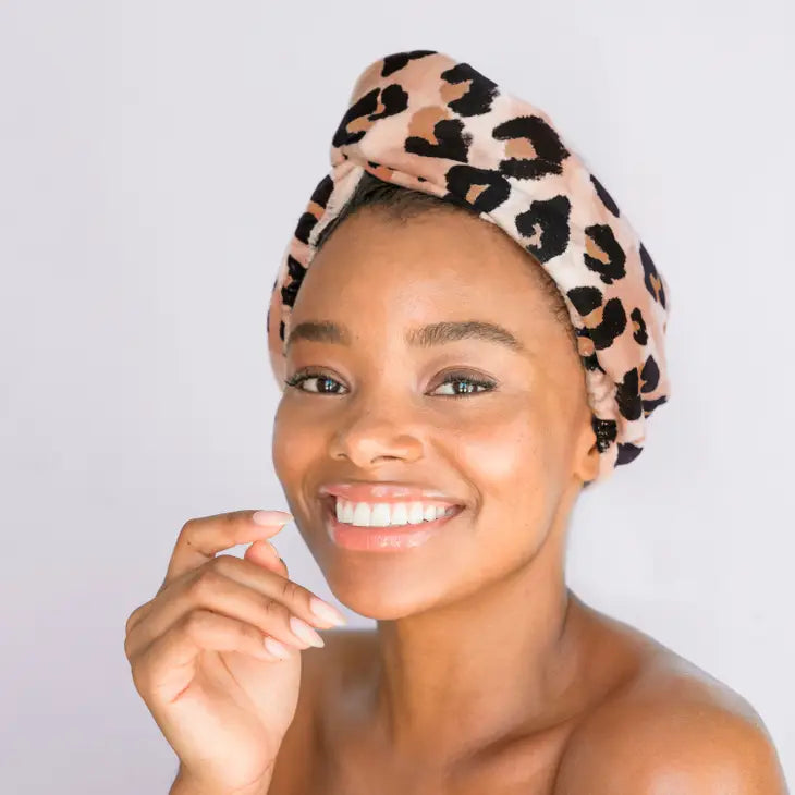 Quick Dry Hair Towel-Leopard