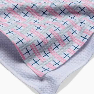 Spring Cottage Plaid Tea Towel-Geometry