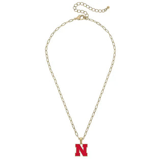 Nebraska Huskers Enamel Pendant Necklace