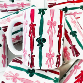 Christmas Bow Ribbon Mug