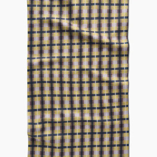 Crossbarred Yellow Tea Towel-Geometry