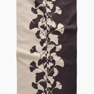 Midnight Ginkgo Tea Towel-Geometry