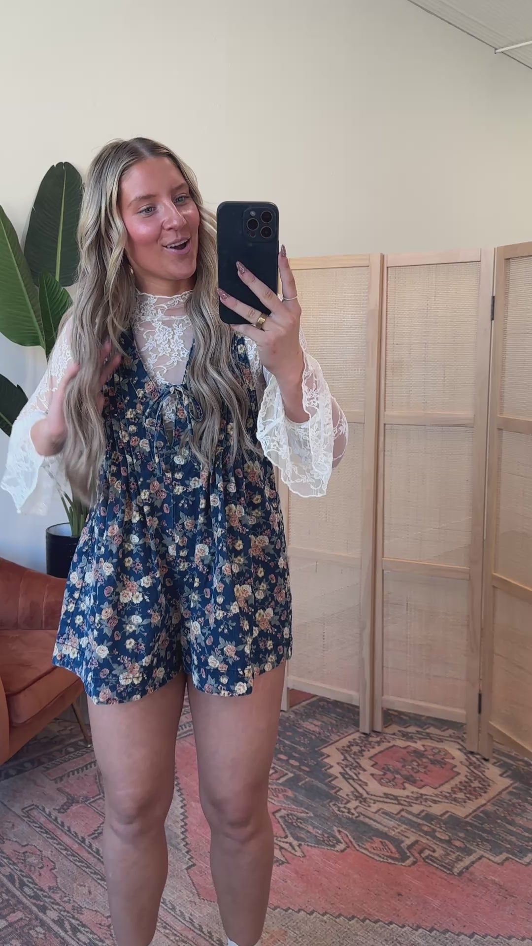 Celeste Floral Denim Romper – IKT