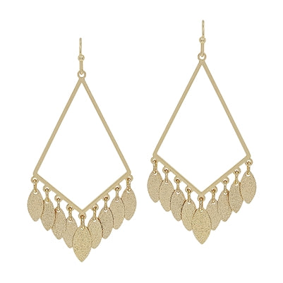 Triangle Fringe Earring-Gold