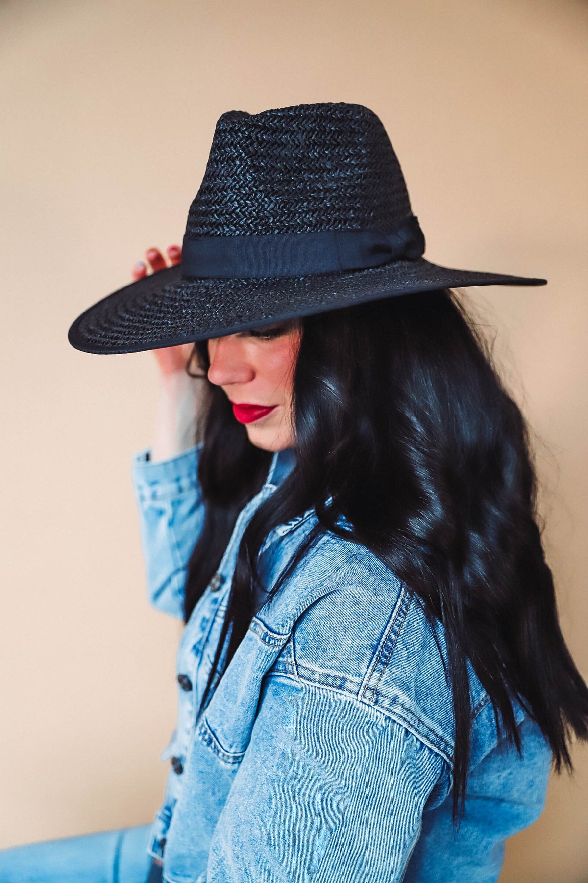 Jenny Straw Hat-Black