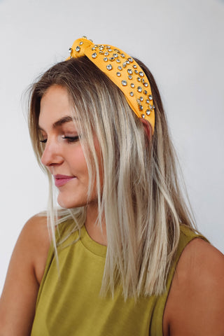 Crystal Headband-Yellow