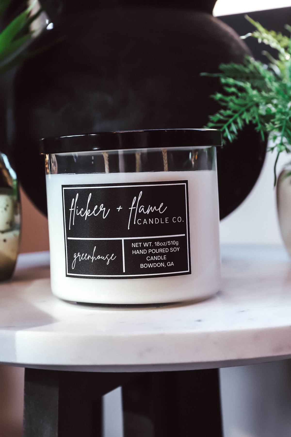 Flicker + Flame 18oz Candle-Greenhouse