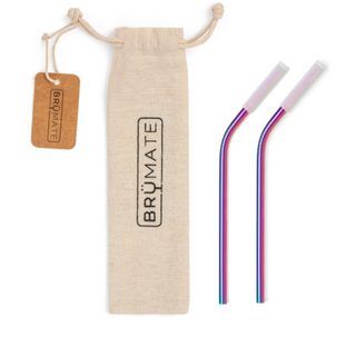 Stainless Steel Reusable Wine Straw-Rainbow